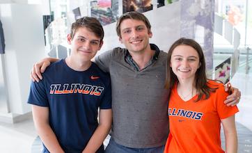 2018 Illinois Summer Fellows with Charles Pignon